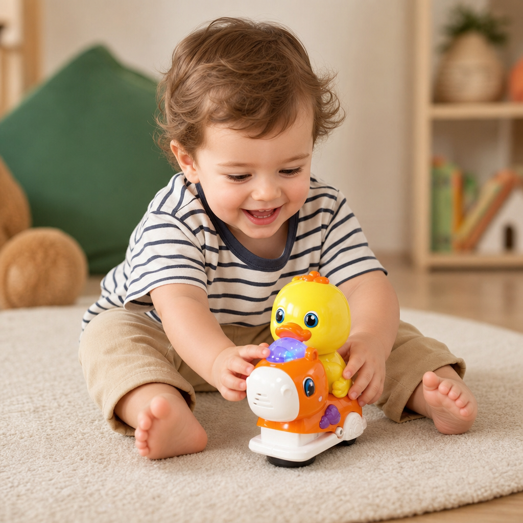 Interactive Animal Swing Toy with Music & Lights