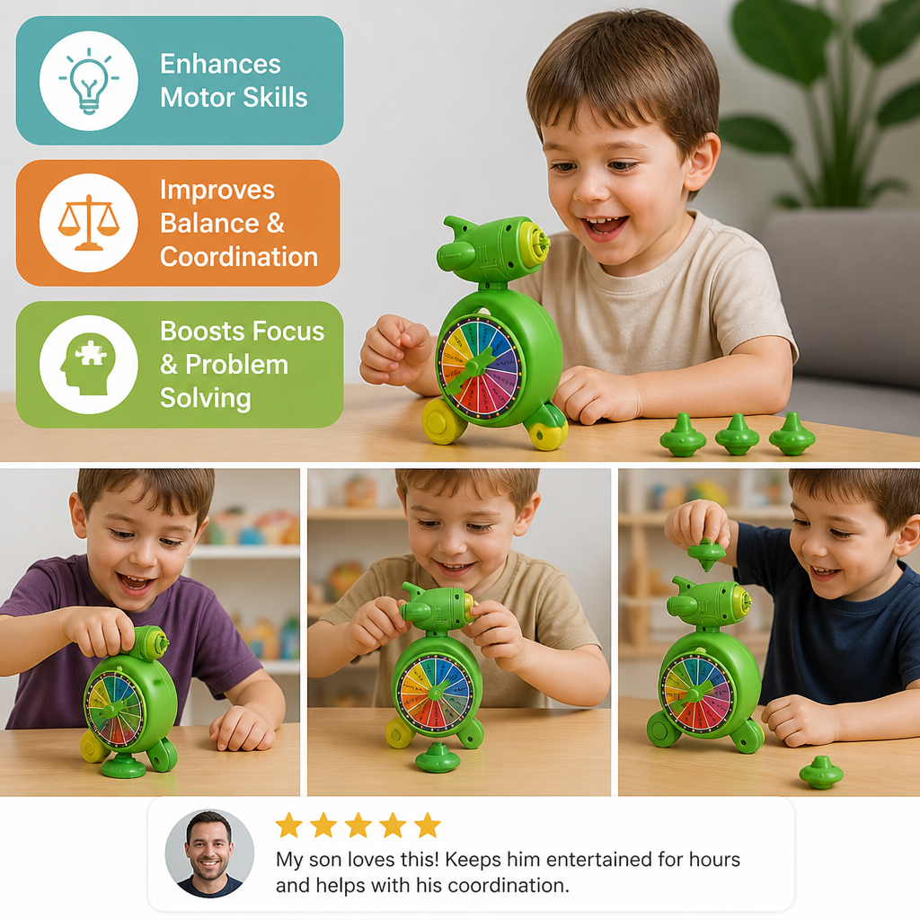 5-in-1 Gyro Educational Toy – Spinning, Balancing & Stacking Skill Game for Kids