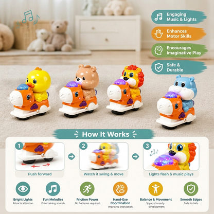 Interactive Animal Swing Toy with Music & Lights