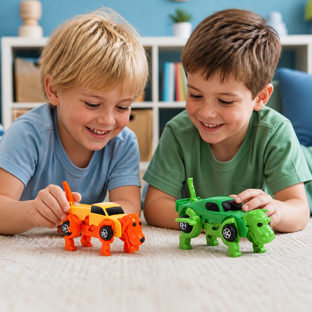 Wind-Up Transforming Animal Car Toy