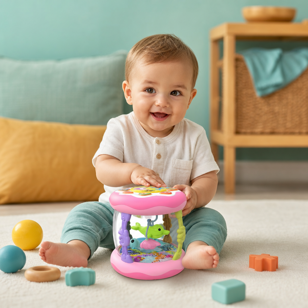Interactive Musical Toy with Lights – Montessori Sensory & Soothing Lullaby Toy