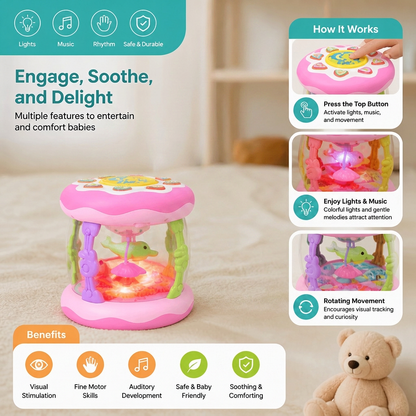 Interactive Musical Toy with Lights – Montessori Sensory & Soothing Lullaby Toy