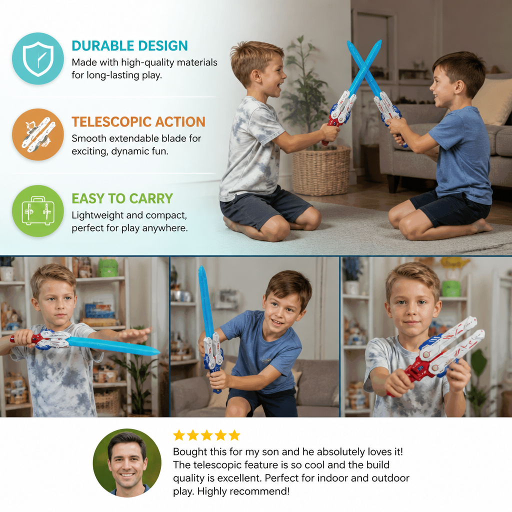 Glowing Telescopic Butterfly Sword Toy