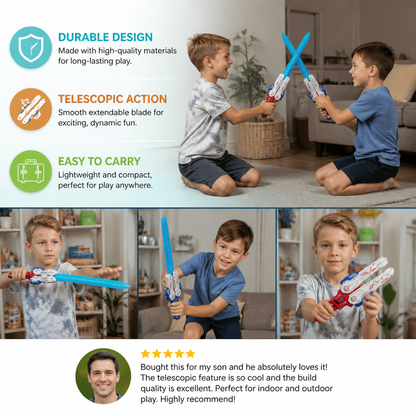 Glowing Telescopic Butterfly Sword Toy
