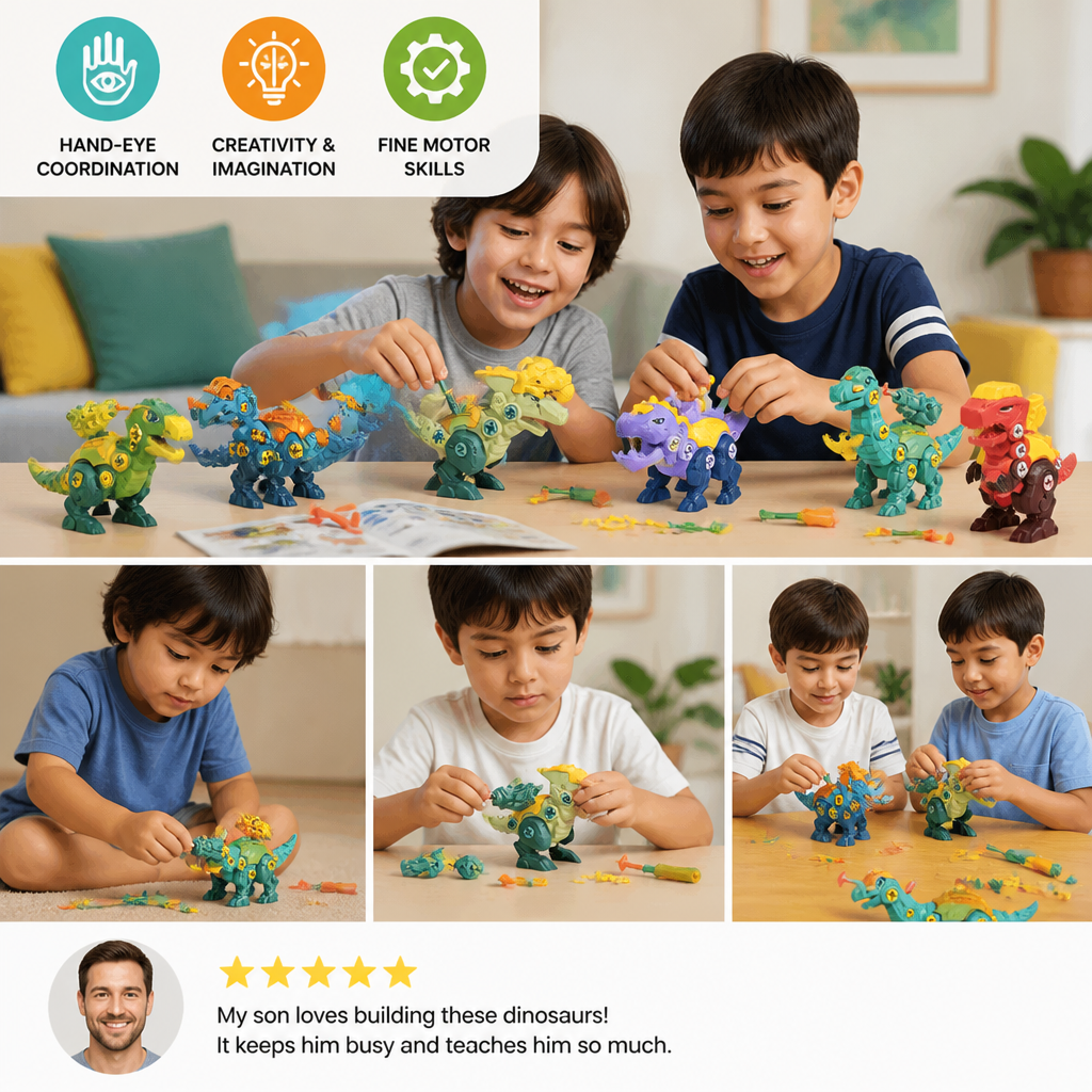 DIY Build & Transform Dinosaur Egg Toy