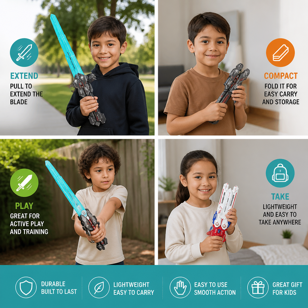 Glowing Telescopic Butterfly Sword Toy