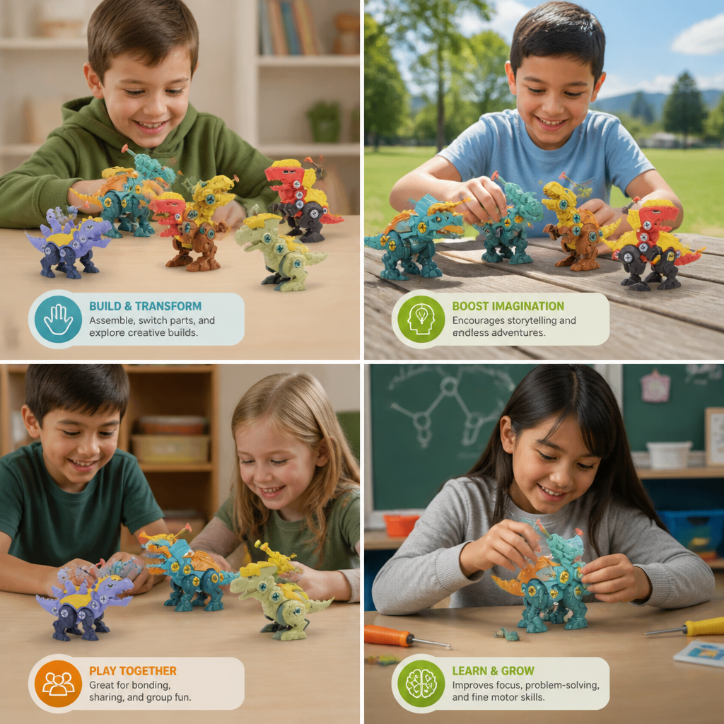 DIY Build & Transform Dinosaur Egg Toy