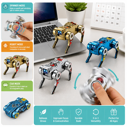 3-in-1 Mechanical Robot Dog Fidget Spinner Toy