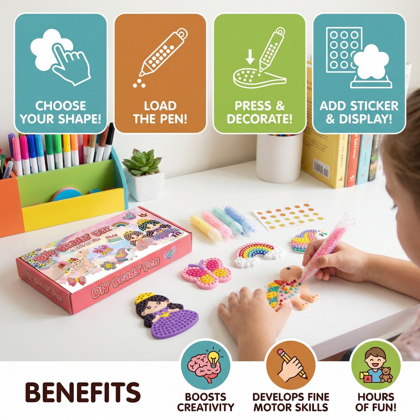 Magical Bead Painting – DIY Set for Kids