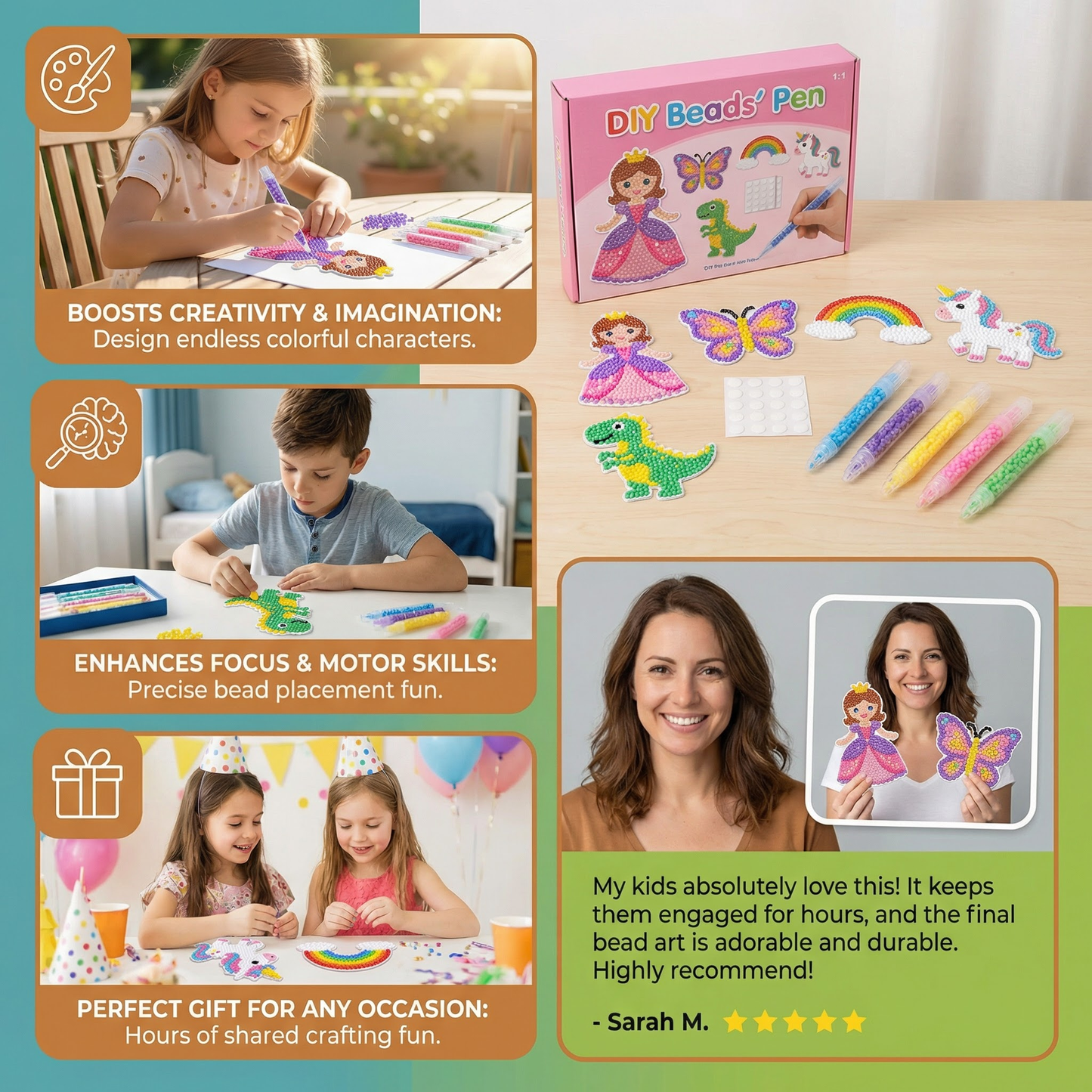 Magical Bead Painting – DIY Set for Kids