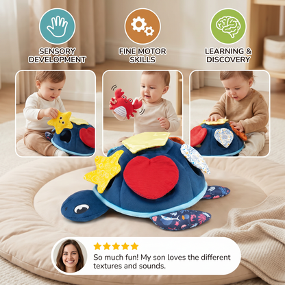 Montessori Turtle Activity Toy – Soft Sensory Play for Kids