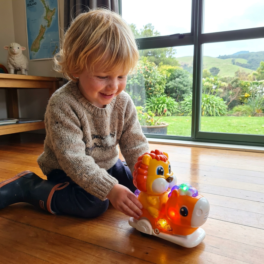 Interactive Animal Swing Toy with Music & Lights