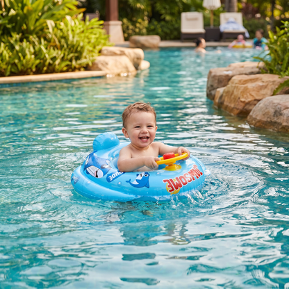 Baby Shark Pool Float with Steering Wheel for Toddlers