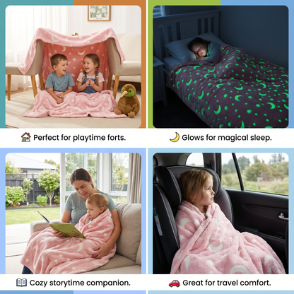 Shimmering Star Blanket – Glow-in-the-Dark Cozy Blanket
