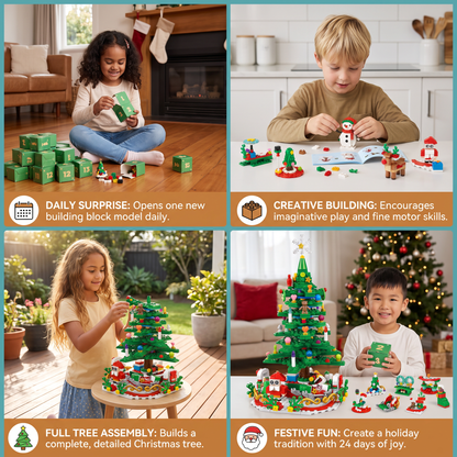 Christmas Tree Building Blocks Advent Calendar for Kids