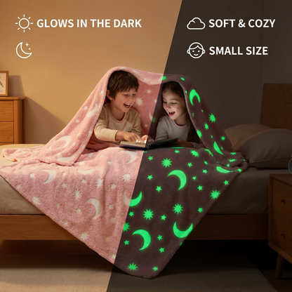Shimmering Star Blanket – Glow-in-the-Dark Cozy Blanket