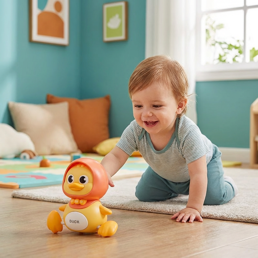 Musical Duck Family Crawling & Learning Toy for Babies