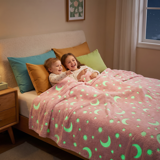 Shimmering Star Blanket – Glow-in-the-Dark Cozy Blanket