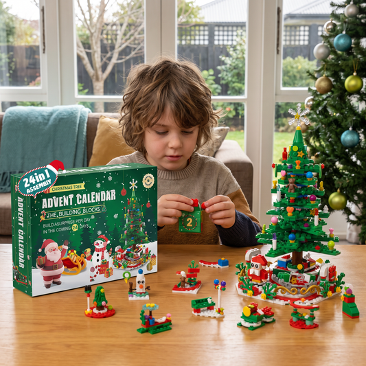 Christmas Tree Building Blocks Advent Calendar for Kids
