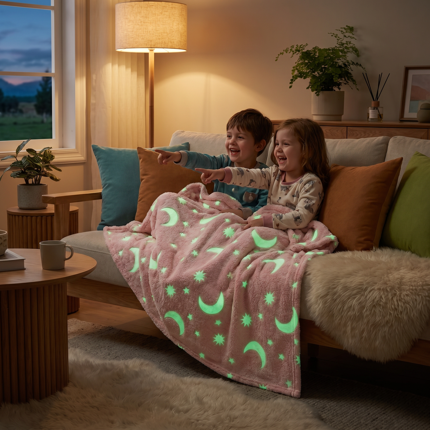 Shimmering Star Blanket – Glow-in-the-Dark Cozy Blanket