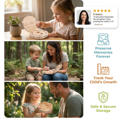 Wooden Tooth Box for Kids – Milk Tooth Storage & Keepsake Box