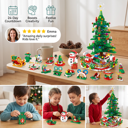 Christmas Tree Building Blocks Advent Calendar for Kids