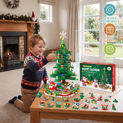 Christmas Tree Building Blocks Advent Calendar for Kids