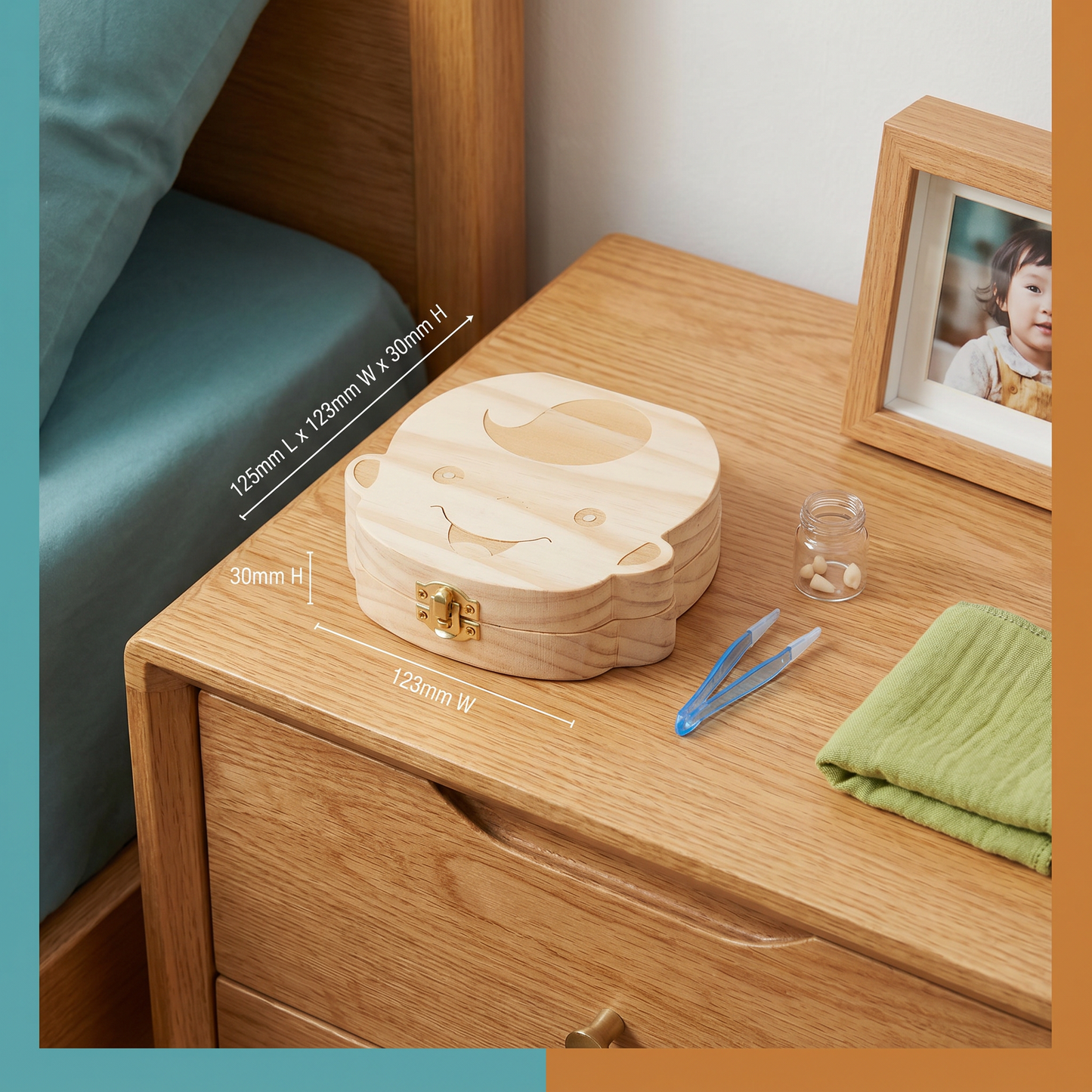 Wooden Tooth Box for Kids – Milk Tooth Storage & Keepsake Box