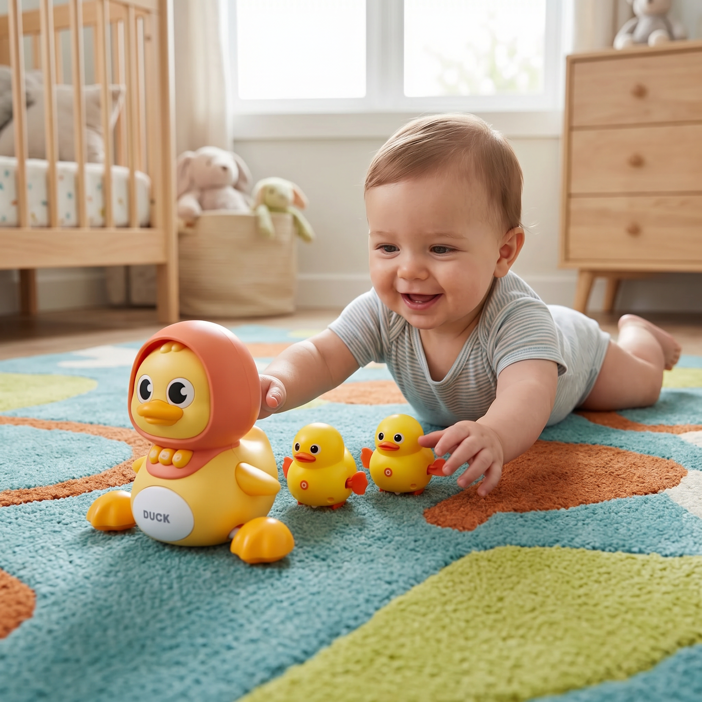 Musical Duck Family Crawling & Learning Toy for Babies