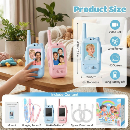 Kids' Video Walkie-Talkie 2-Pack – Radios with Camera & Screen