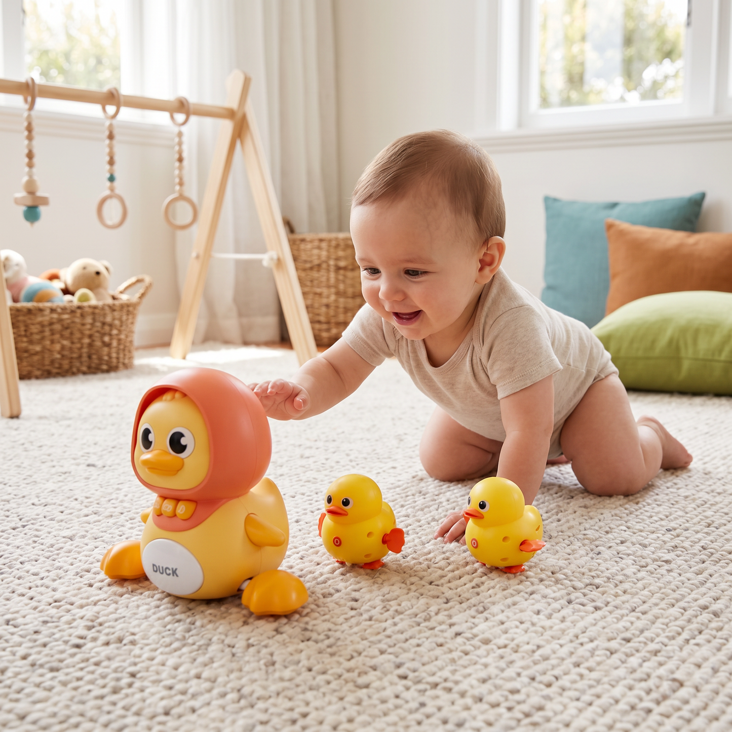 Musical Duck Family Crawling & Learning Toy for Babies