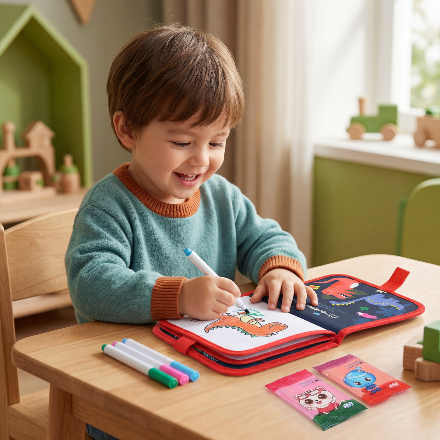 Portable Reusable Coloring Book for Children