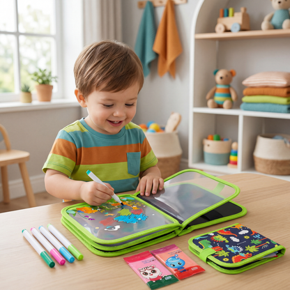 Portable Reusable Coloring Book for Children