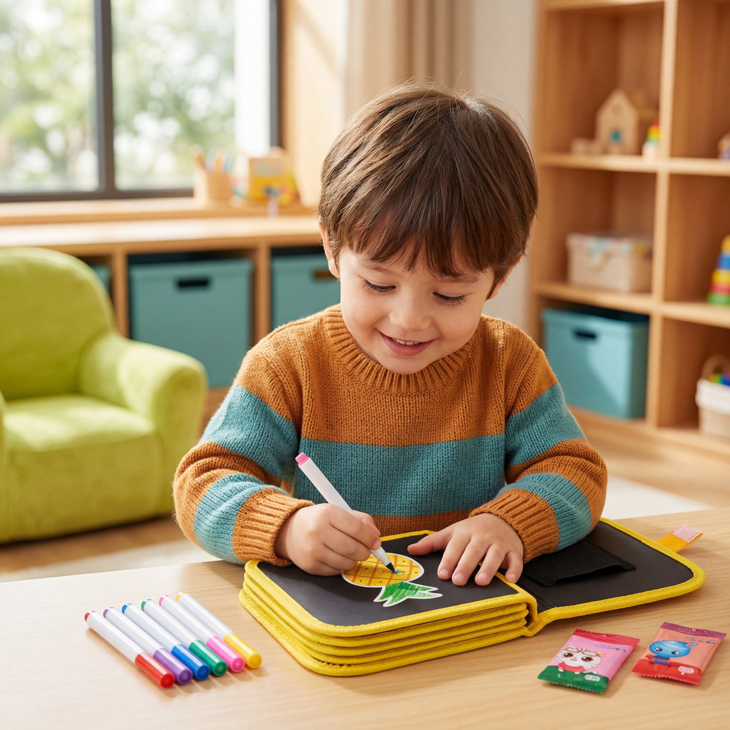 Portable Reusable Coloring Book for Children