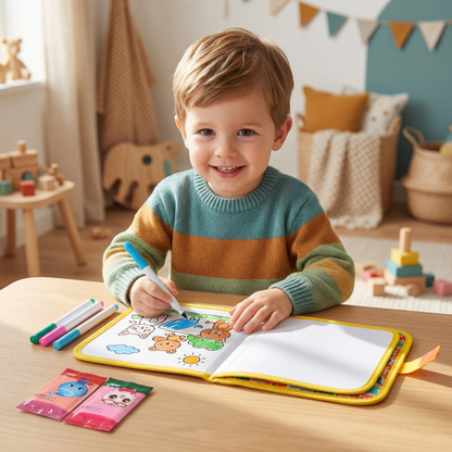 Portable Reusable Coloring Book for Children