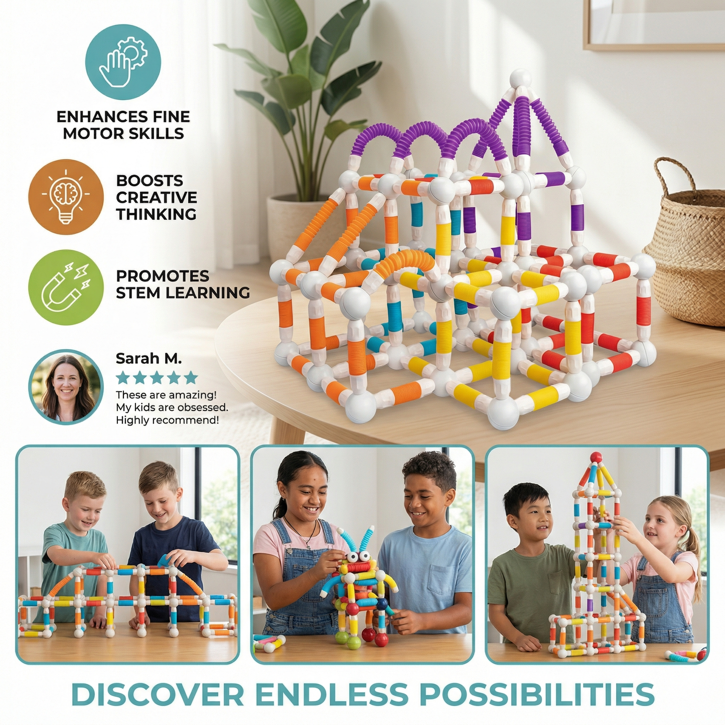 Montessori Moldable Magnetic Building Blocks