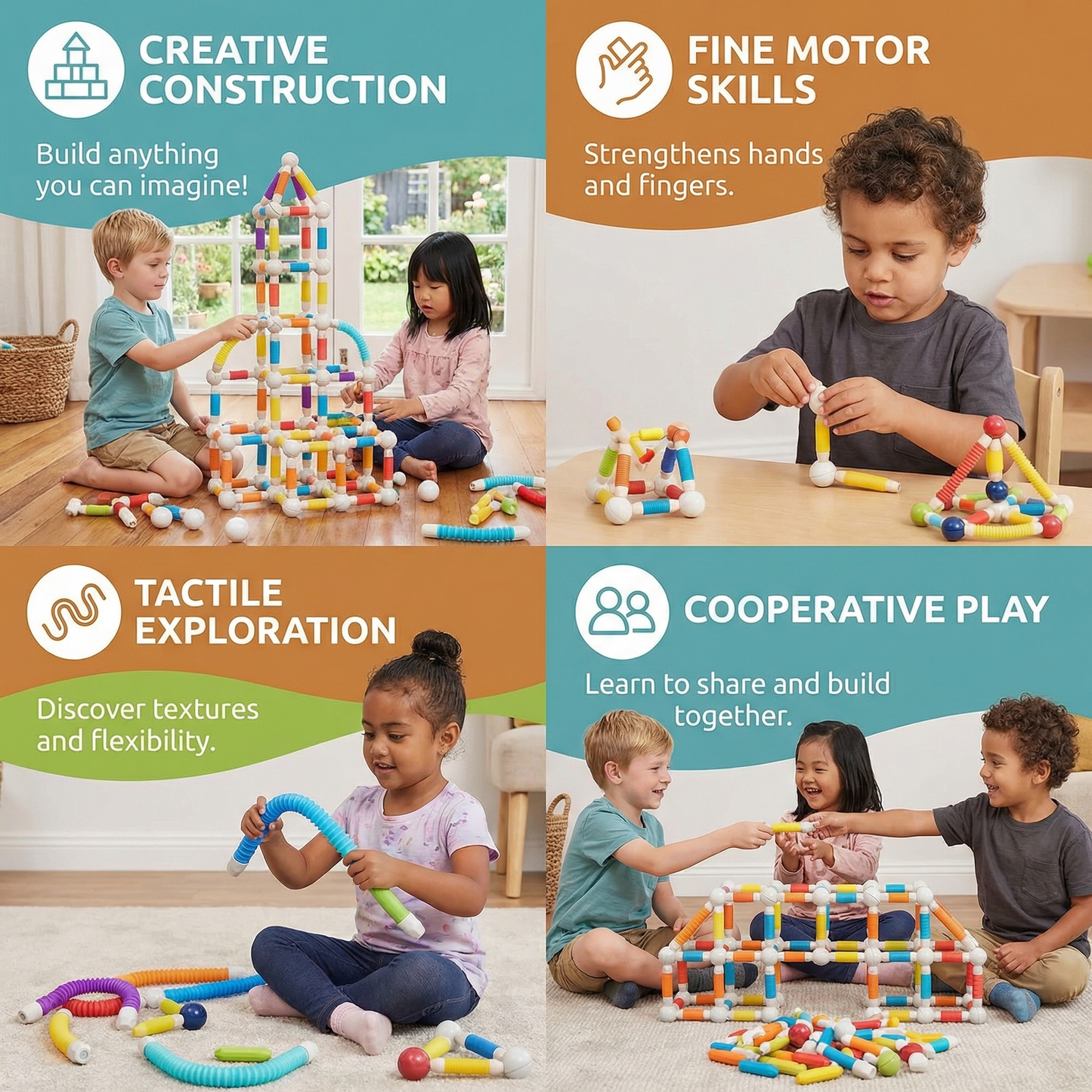 Montessori Moldable Magnetic Building Blocks