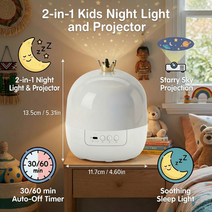 2-in-1 Kids Night Light and Projector