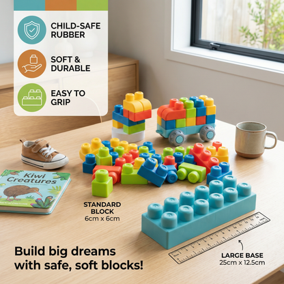 Child-Safe Rubber Building Blocks for Early Learning