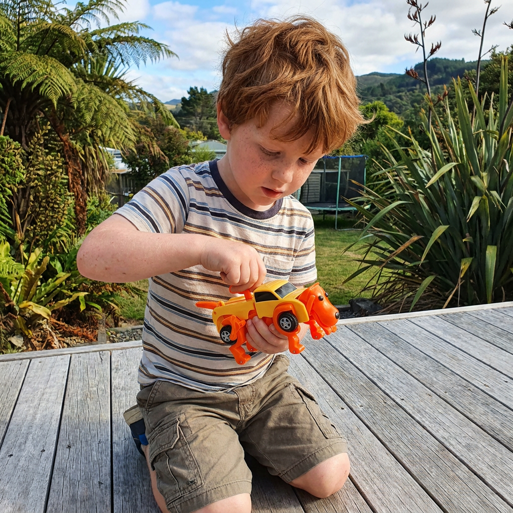 Wind-Up Transforming Animal Car Toy