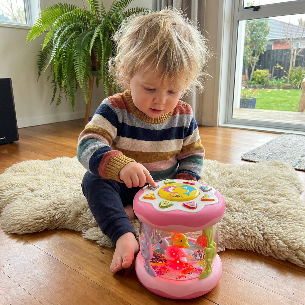 Interactive Musical Toy with Lights – Montessori Sensory & Soothing Lullaby Toy