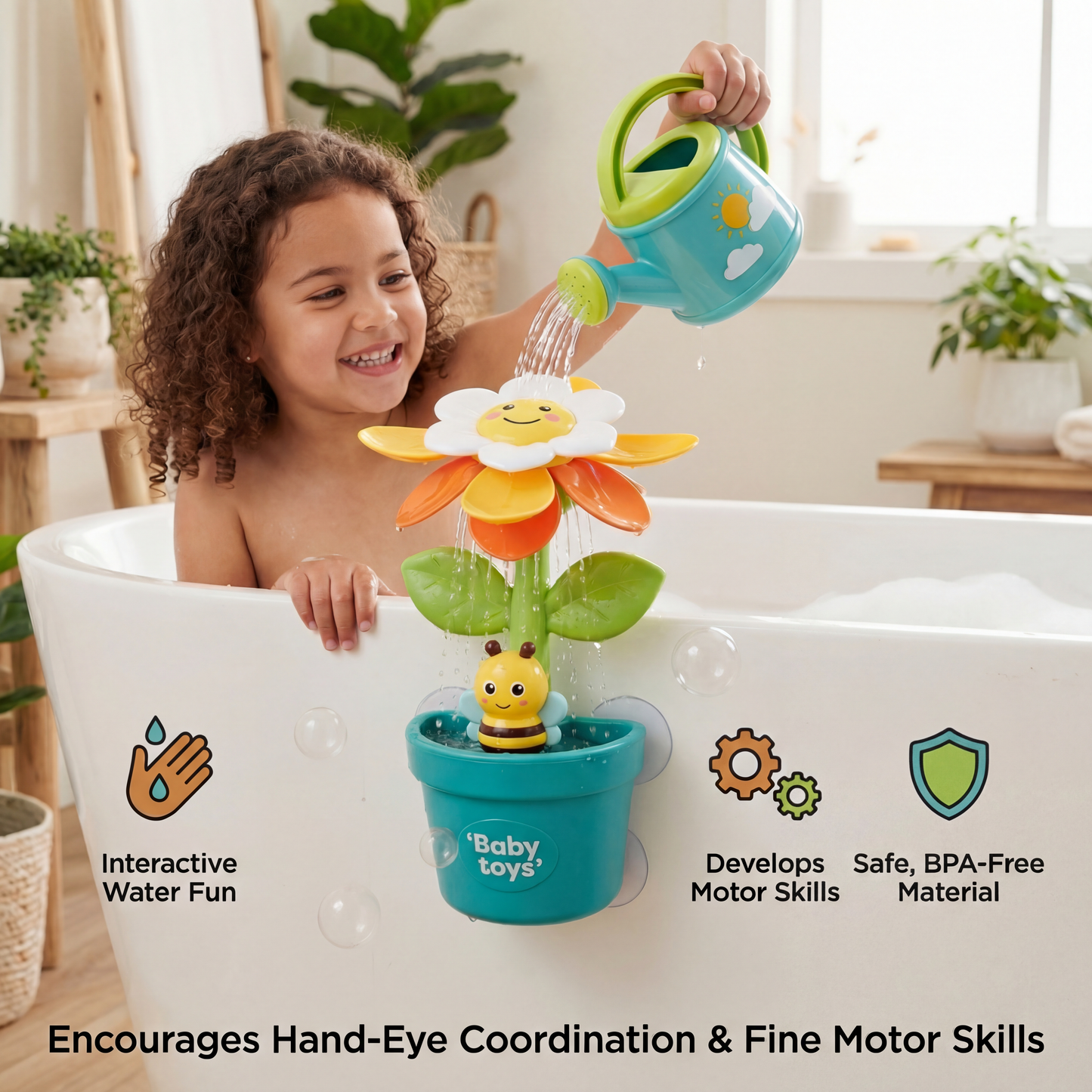 Flower Fun Bath Toy with Watering Can