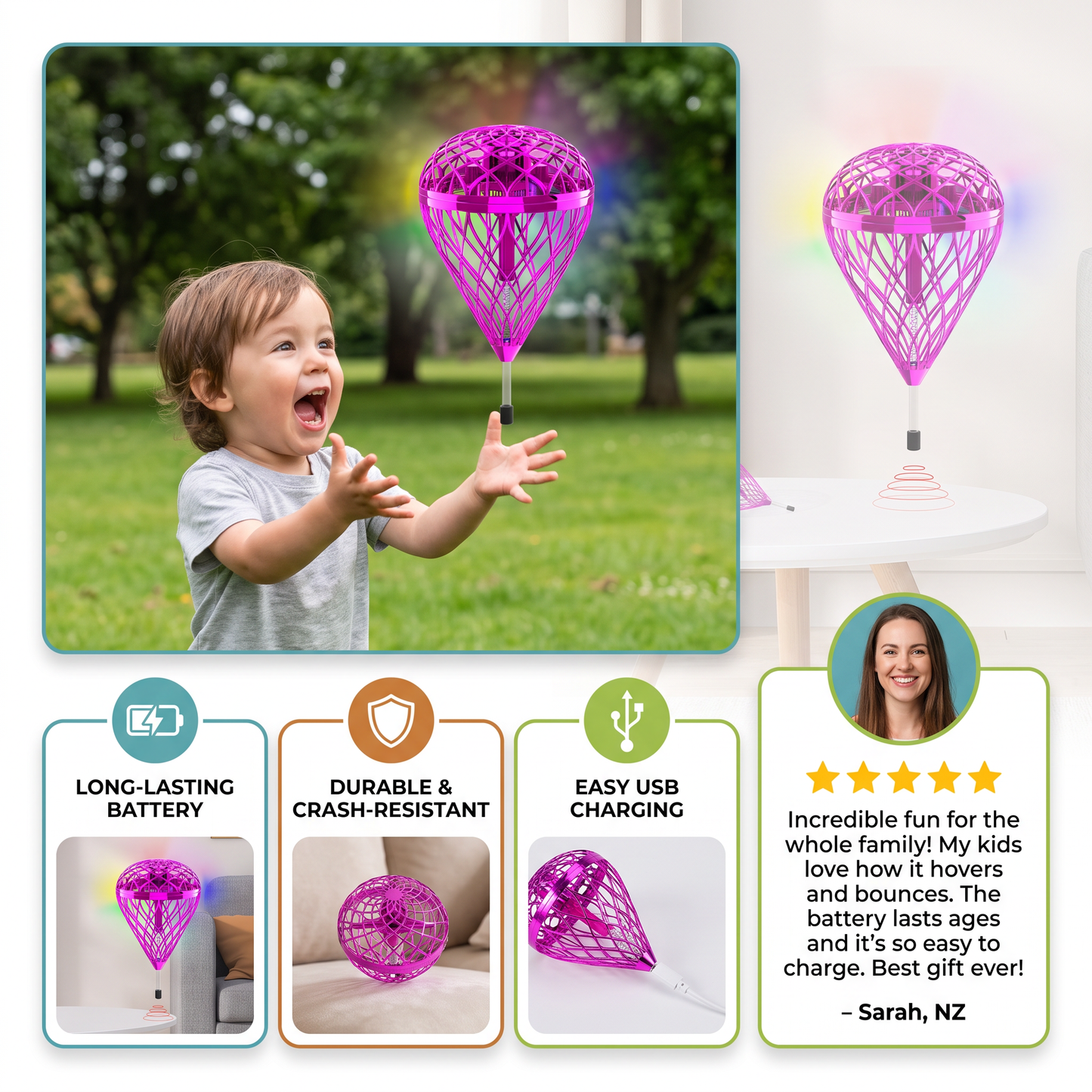 Flying Bouncing Orb Ball – Magic Hover & Toss Toy for Kids