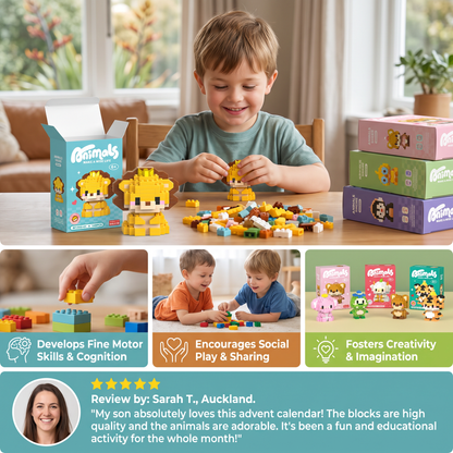 Adorable Animal Building Blocks Advent Calendar for Kids