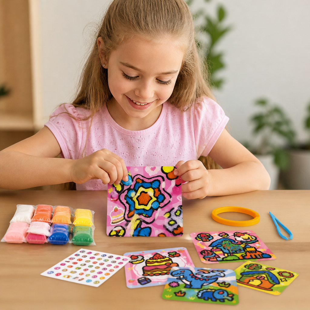 DIY Clay Sticker Art & Craft Kit for Kids
