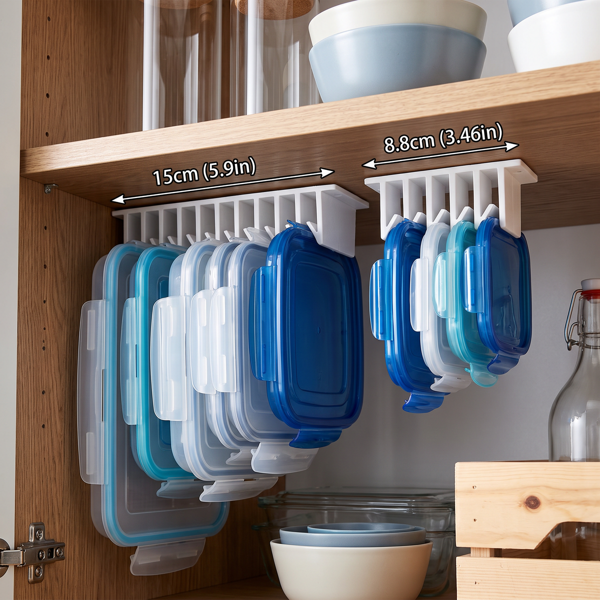 Space-Saving Tupperware Lid Organizer Rack