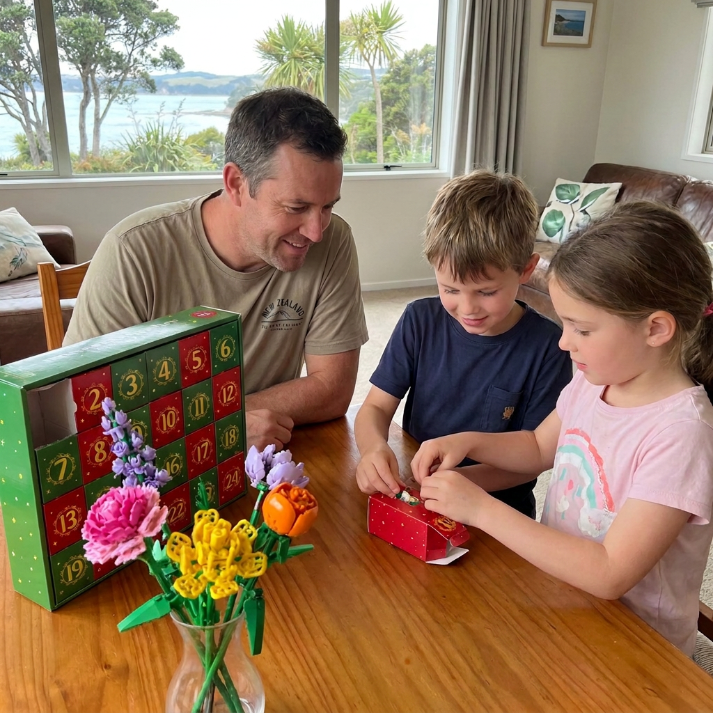 Christmas Building Block Flower Bouquet Advent Calendar