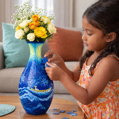 Elegant 3D Puzzle Vase - Usable for Real Flowers