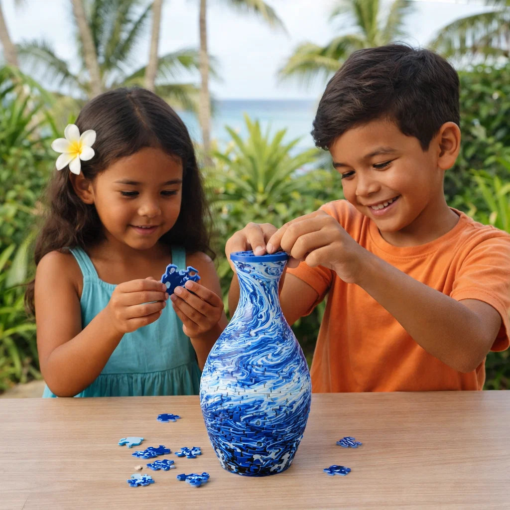 Elegant 3D Puzzle Vase - Usable for Real Flowers