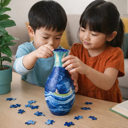 Elegant 3D Puzzle Vase - Usable for Real Flowers